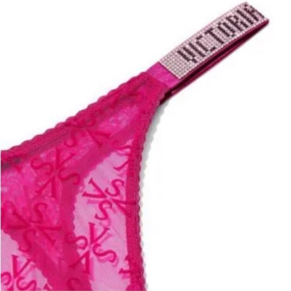 VS logo imprint
Bombshell Shine Strap Thong Panty